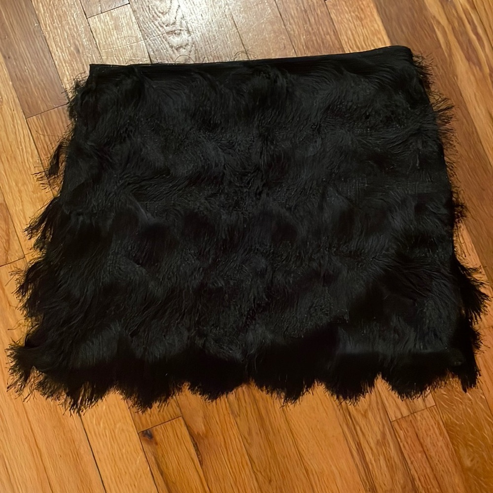 H&M black fringe skirt